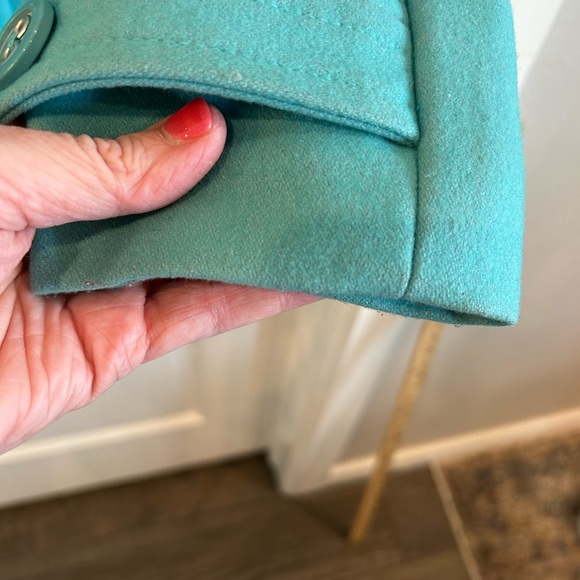 Anthropologie Tulle teal wool peacoat women’s size large - Picture 2 of 14